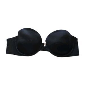 Victoria’s Secret Biofit Black Strapless Lightly Lined Underwire Bra 34B GUC